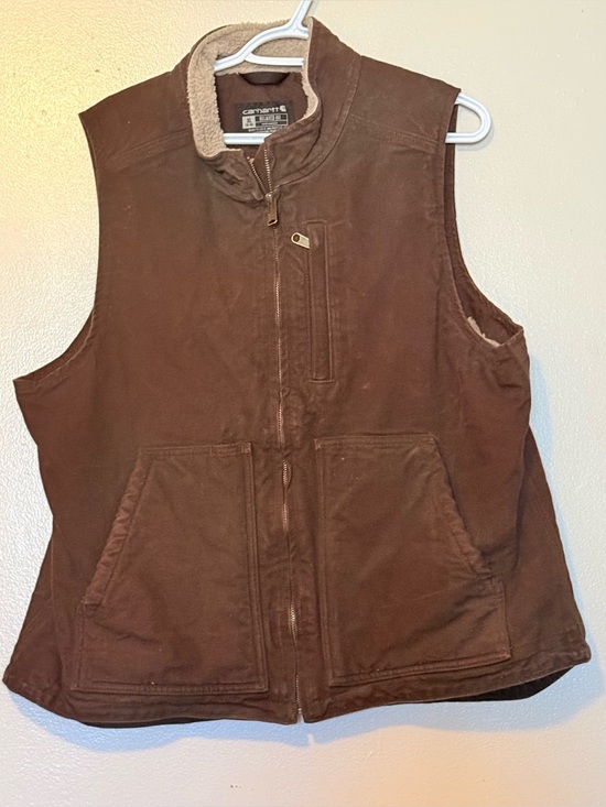 Carhartt Other - Carhartt Dark Brown Sherpa-Lined Work Vest